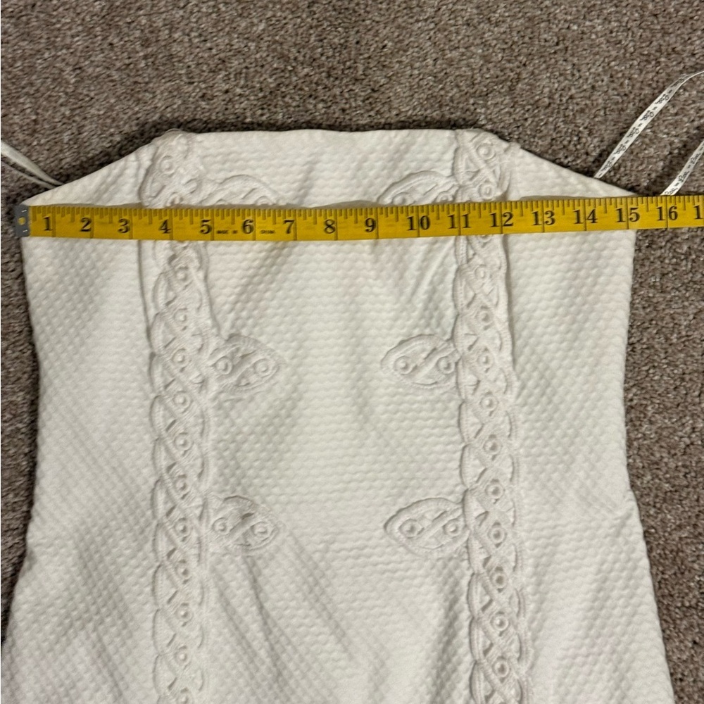 LILLY PULITZER Elegant White Embroidered Lace Dress Women’s Size S - Picture 4 of 16